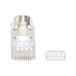 Intellinet 50-Pack Cat6A RJ45 Modular Plugs STP 3-prong 790505