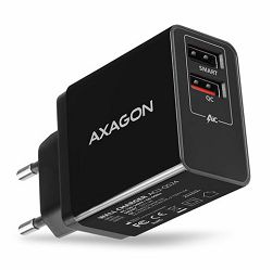 AXAGON ACU-QS24 zidni punjač 1x USB-A QC 3.0 i 1x 1,2A, 24W, crni ACU-QS24