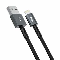 MS CABLE 2.4A USB-A 2.0 ->LIGHTNING, 2m, crni MSP40014