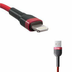 MS CABLE 2.4A USB-A 2.0->LIGHTNING,1m,crveni MSP40016