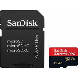 Memorijska kartica SanDisk Extreme Pro microSDXC, A2, V30, U3 128GB SDSQXCD-128G-GN6MA