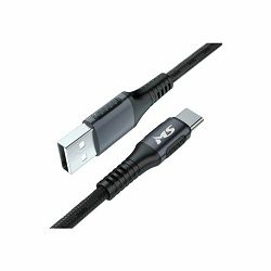 MS CABLE USB-A 2.0 ->USB-C, 5A, 1m, crni MSP40031
