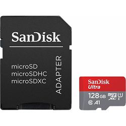Memorijska kartica SanDisk Ultra microSD 128GB + adapter SDSQUAB-128G-GN6MA