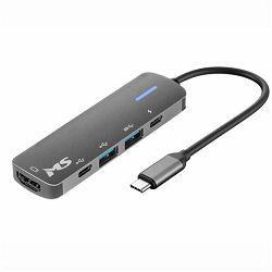 MS CABLE USB HUB C110, HDMI1.4+USB3.0+USB2.0+TYPE C 2.0+PD MSP40032