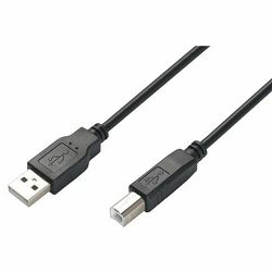 MS CABLE USB AM 2.0 -> USB BM, 5m, C-AB3500, crni MSP40048