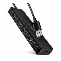 USB HUB 4 x USB 3.2 Gen1, USB-AM, 19cm, USB-C power IN, Axagon HUE-C1A HUE-C1A