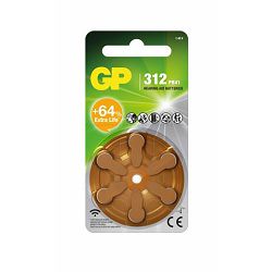 GP baterije ZA312F-ELTD6 Zinc Air Button GPPBZZ31F017