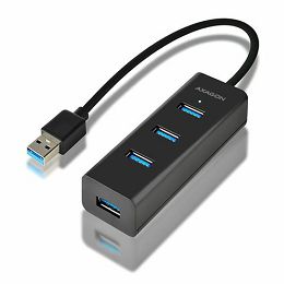 AXAGON HUE-S2B 4x USB3.0 Charging Hub, MicroUSB Charging Connector HUE-S2B