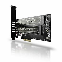 AXAGON PCEM2-D PCI-E 4.0 4x - DUAL M.2 SSD (NVMe + SATA) PCEM2-D