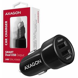 MOB DOD Auto punjač 2xUSB 5V/2.4A, 24W, QC1.0, Black, AXA PWC-5V5