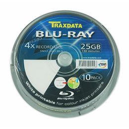 TRAXDATA OPTIČKI MEDIJ BLU RAY 25GB 4X PRINTABLE CAKE 10 90L753ITRA006