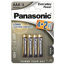 PANASONIC baterije LR03EPS/6BP 4+2F, Alkaline Everyday Power LR03EPS/6BP 4+2F