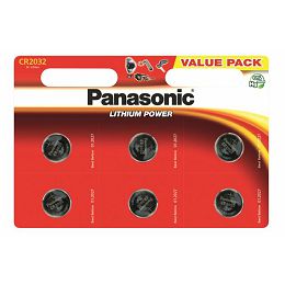 PANASONIC baterije male CR-2032EL/6BW Lithium Coin CR-2032EL/6BW