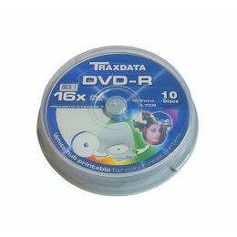 TRAXDATA OPTIČKI MEDIJ DVD-R PRINTABILNI CAKE 10 907CK1IWTRA01