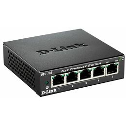 D-Link switch neupravljivi,DES-105/E (metalno kućište) DES-105/E