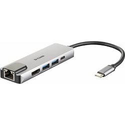 D-Link DUB-M520, 5‑in‑1 USB‑C Hub sa HDMI/Ethernet i napajanjem DUB-M520