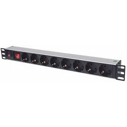 Intellinet PDU letva 19" 1U Rackmount 8xšuko, 3m, crna 713986