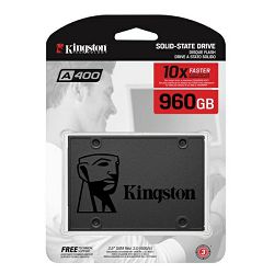 SSD 960 GB KINGSTON A400 SA400S37/960G, SATA3, 2.5", maks do 500/450 MB/s SA400S37/960G