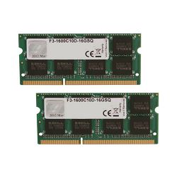 Memorija SO-DIMM PC-12800, 16 GB, G.SKILL F3-1600C10D-16GSQ, DDR3 1600 MHz, kit 2x8GB F3-1600C10D-16GSQ