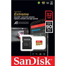 Memorijska kartica SanDisk Extreme microSDXC, A1, V30, U3 32GB SDSQXAF-032G-GN6MA