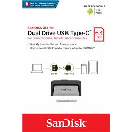 USB memorija SanDisk Ultra Dual Drive USB Type-C / USB 3.1 64GB SDDDC2-064G-G46