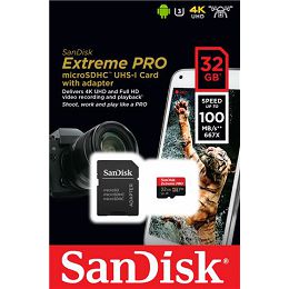 Memorijska kartica SanDisk Extreme Pro microSDXC, A1, V30, U3 32GB SDSQXCG-032G-GN6MA