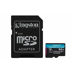 MEM SD MICRO 64GB Canvas Go! Plus + ADP SDCG3/64GB