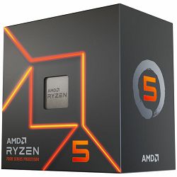 AMD CPU Desktop Ryzen 5 6C/12T 7600 (5.2GHz Max, 38MB,65W,AM5) box, with Radeon Graphics and Wraith Stealth Cooler