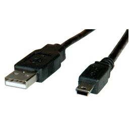 Roline USB2.0 kabel TIP A(M) na Mini 5-pin(M), 1.8m, crni