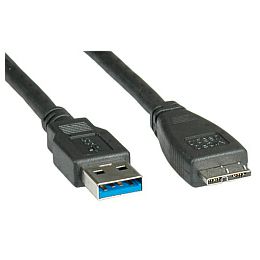 Roline USB3.0 kabel TIP A(M) - Micro A(M), 2.0m, crni