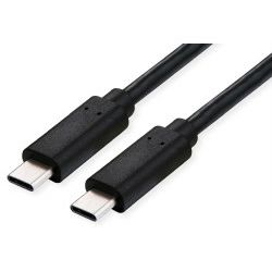 Roline USB4 Gen3x2 kabel TIP C-C M/M, Emark, 100W, 1.0m, crni