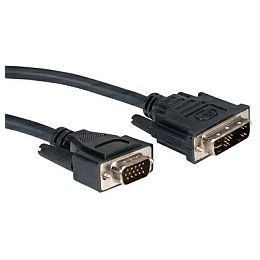 Roline DVI kabel, DVI-A (12+5) - HD15, M/M, 2.0m, crni