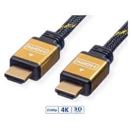 Roline GOLD HDMI kabel sa mrežom, M/M, 1.0m 