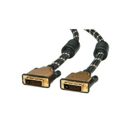 Roline GOLD DVI kabel, DVI-D (24+1) Dual Link, M/M, 1.0m, crno/zlatni