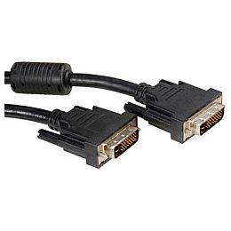 Roline DVI kabel, DVI-D (24+1) Dual Link, M/M, 2.0m, crni