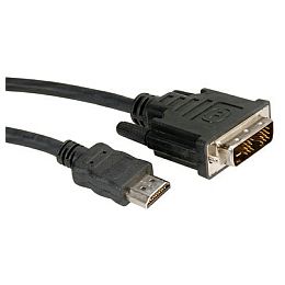 Roline DVI kabel, DVI-D (18+1) - HDMI, M/M, 3.0m, crni