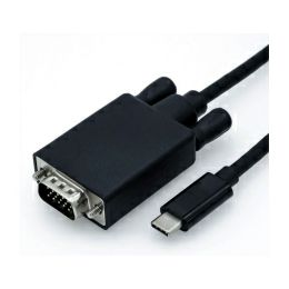 Roline USB-C - VGA kabel, M/M, 1.0m, crni
