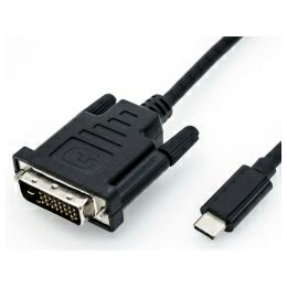 Roline USB-C - DVI kabel, M/M, 1.0m, crni