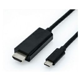 Roline USB-C - HDMI kabel, M/M, 1.0m, crni