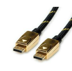 Roline GOLD DisplayPort kabel v1.4, DP-DP M/M, 3.0m, crno/zlatni