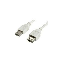 STANDARD USB2.0 kabel TIP A-A M/F, 3.0m, bež (produžni)