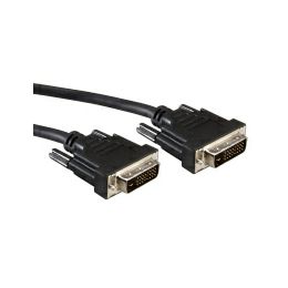 Roline VALUE DVI kabel, DVI-D (24+1) Dual Link, M/M, 1.0m, crni