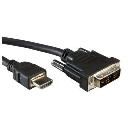 Roline VALUE DVI kabel, DVI-D (18+1) - HDMI, M/M, 2.0m, crni
