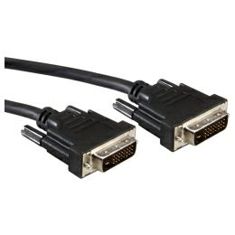 Roline VALUE DVI kabel, DVI-D (24+1) Dual Link, M/M, 5.0m, crni