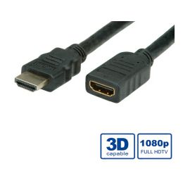 Roline VALUE HDMI produžni kabel sa mrežom, HDMI M - HDMI F, 1.0m