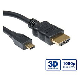 Roline VALUE HDMI kabel sa mrežom, TIP A (M) - TIP D (M) (micro), 2.0m