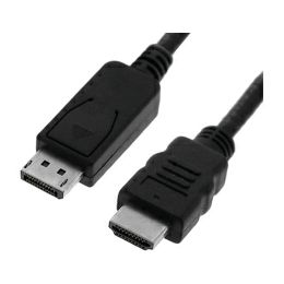 Roline VALUE DisplayPort kabel v1.1, DP - HDMI (HDTV), M/M, 1.0m, crni