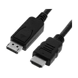 Roline VALUE DisplayPort kabel v1.1, DP - HDMI (HDTV), M/M, 2.0m, crni