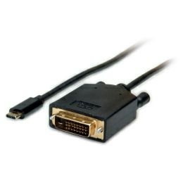 Roline VALUE USB-C - DVI kabel, M/M, 1.0m, crni