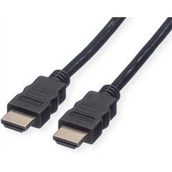 Roline VALUE Ultra HD 8K HDMI v2.1 kabel sa mrežom, M/M, crni, 1.0m